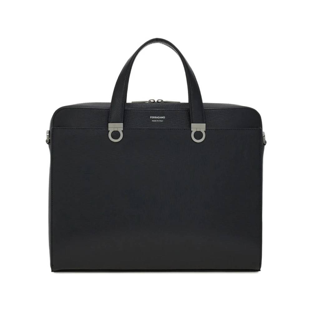 Ferragamo Gancini Briefcase - Tasker - Herre - Sort - ONE SIZE - Uld