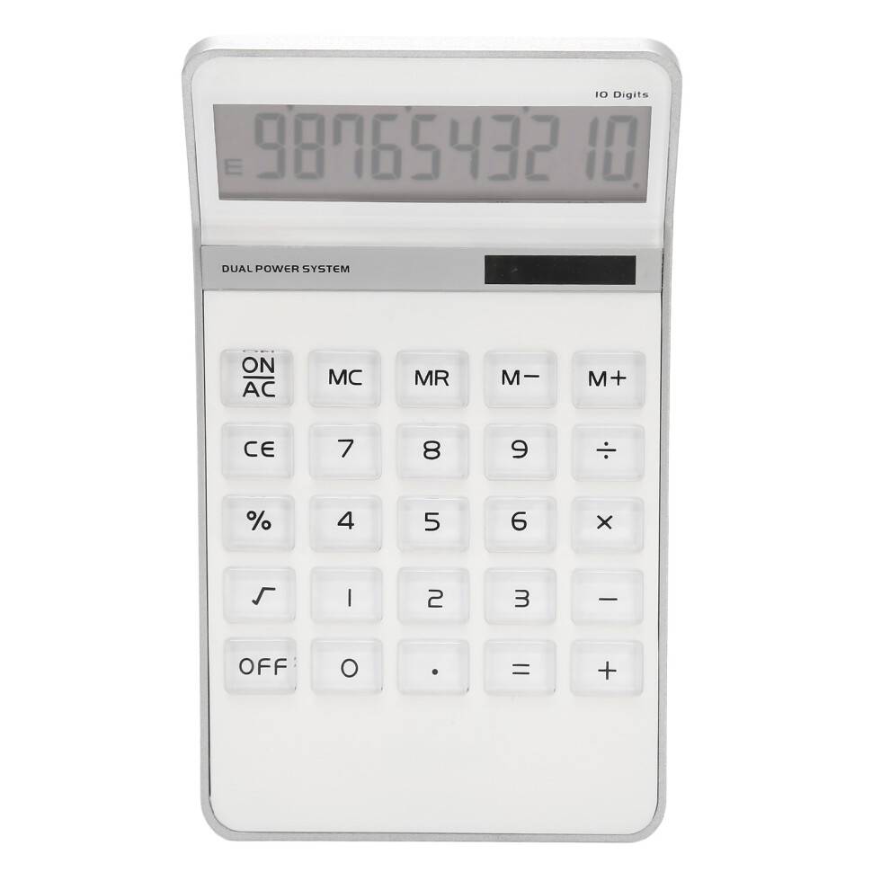 Bordlommeregner med stort LCD-display, dobbelt solcelle- og batteridrevet kontorlommeregner, store knapper for nem input, automatisk dvaletilstand