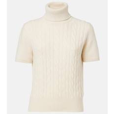 Loro Piana Jubilee cable-knit turtleneck top - white - XS