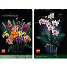 LEGO Icons Botanical Collection 10280 Blombukett och 10311 Orkidé