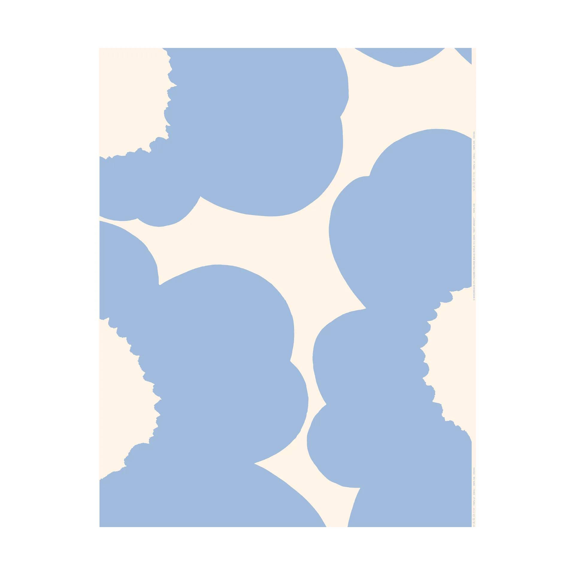 Marimekko Unikko tyg Light blue-bomullssatin