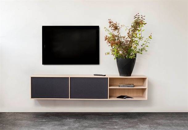 SQUARE TV bord 180 cm - Eg hvidolie