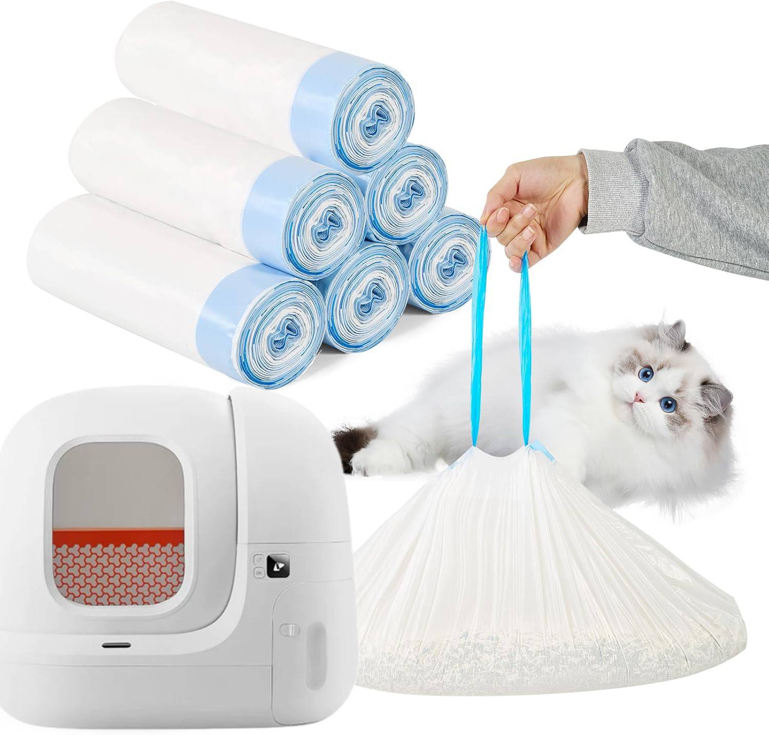 Use for Petkit Pura X Max/ Max2 Self Cleaning Cat Litter Box Liner Bags Portable Cat Litter Waste Bags Very Thick Liners New
