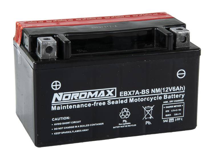 EBX7A-BS Startbatteri MC 12V 6Ah 100A AGM