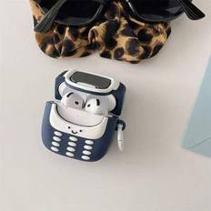 Roligt telefonfodral, fult telefonfodralApplefodral, Air Pod Pro-fodral för kvinnor män Skyddande stötsäkert iPod-fodral med nyckelring Kompatibel med - Marinblå (AirPods1/2,AirPods Pro,AirPods 3,AirPods Pro (2nd generation),AirPods 4)