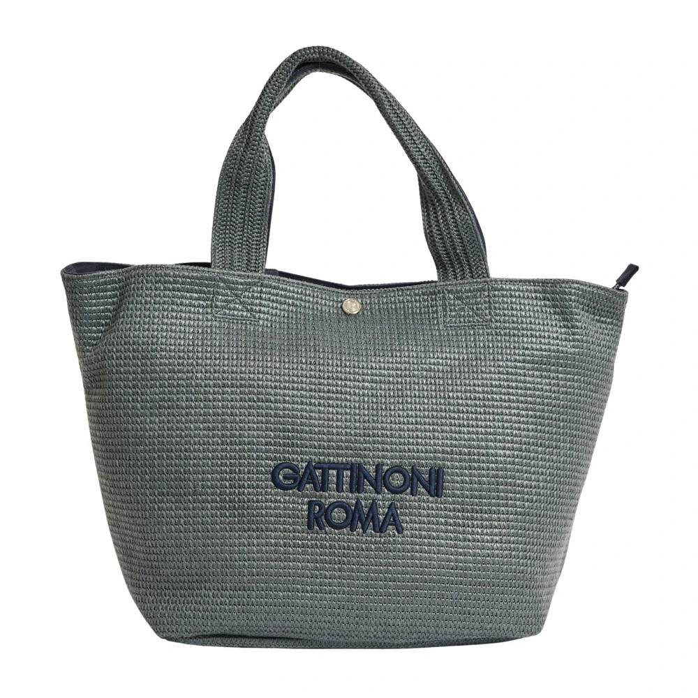 Gattinoni Embroidered Logo Tote Bag - Tasker - Dame - Grå - ONE SIZE -