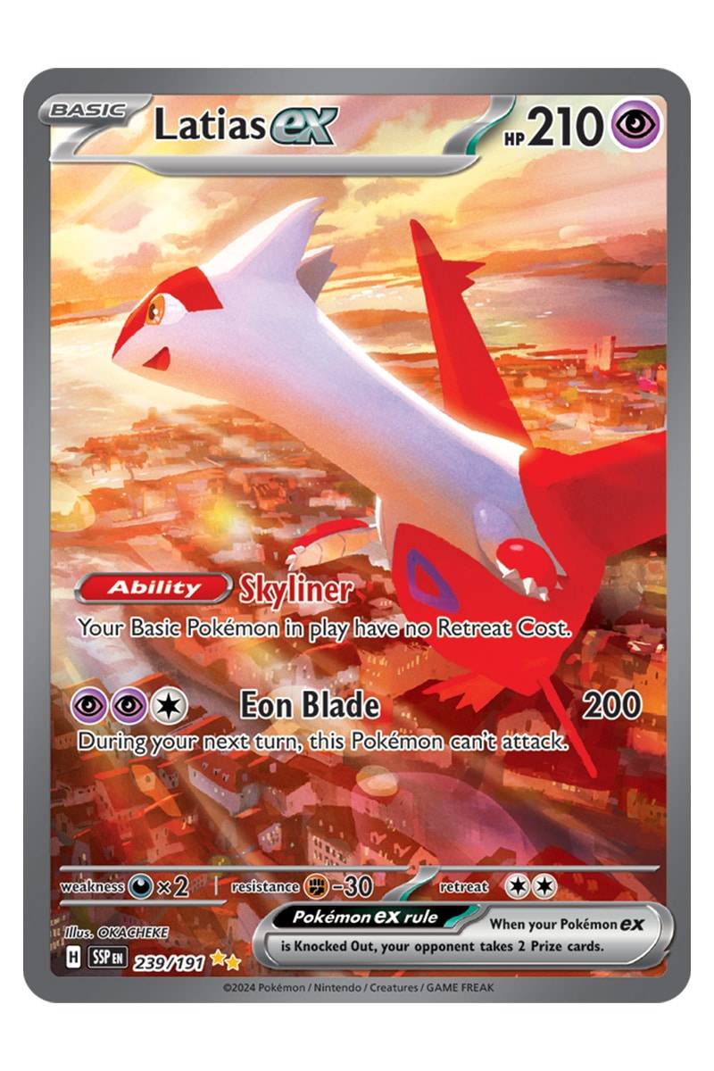 Pokémon Latias ex 239/191 - Pokemon kort - EX kort - Regnbue- eller guldkort - Pocket Monster.