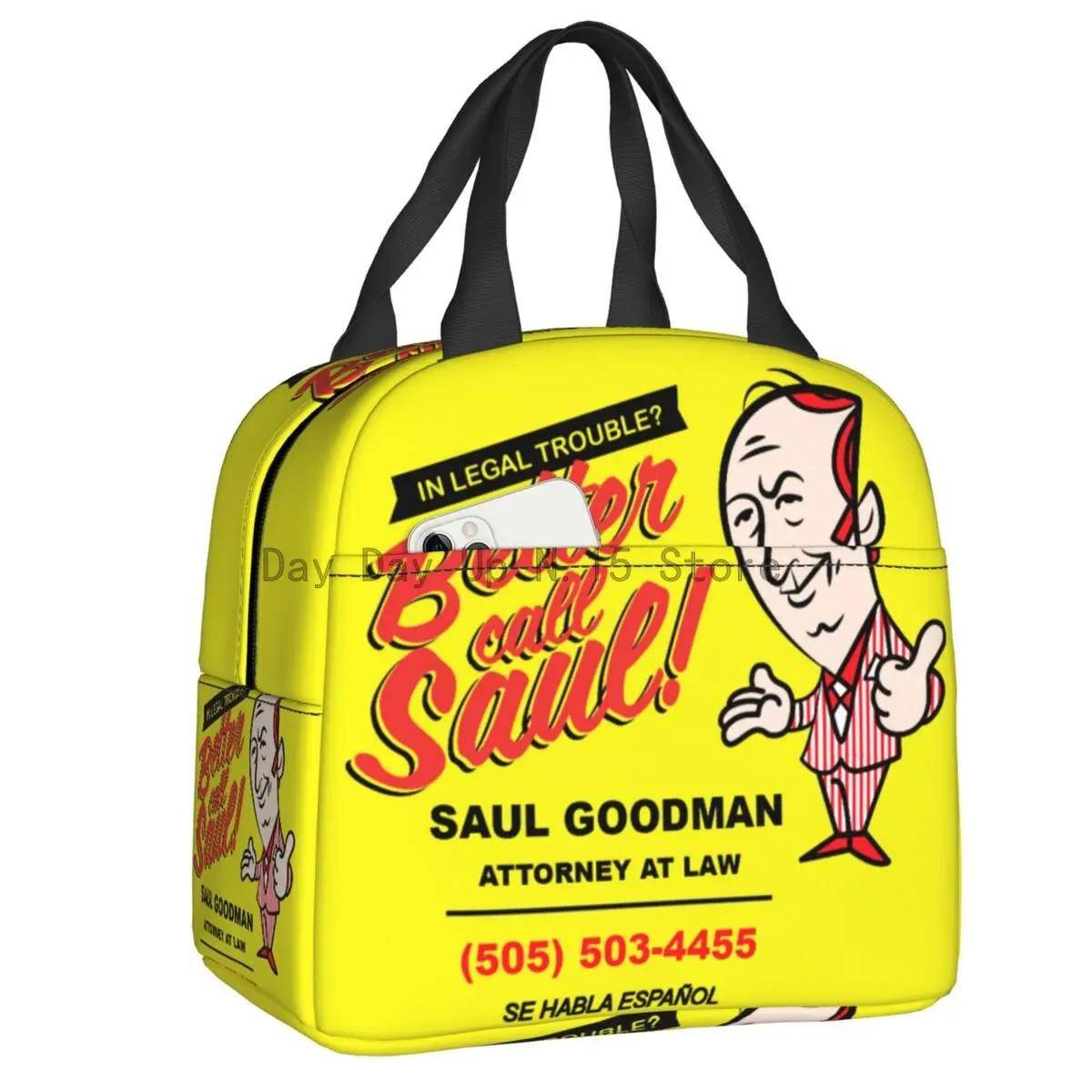 Better Call Saul Saul Goodman Isolerad Matlåsväska Dam Vattentät Breaking Bad Termisk Kylväska Lunchväska Strand Camping Resa grå färg