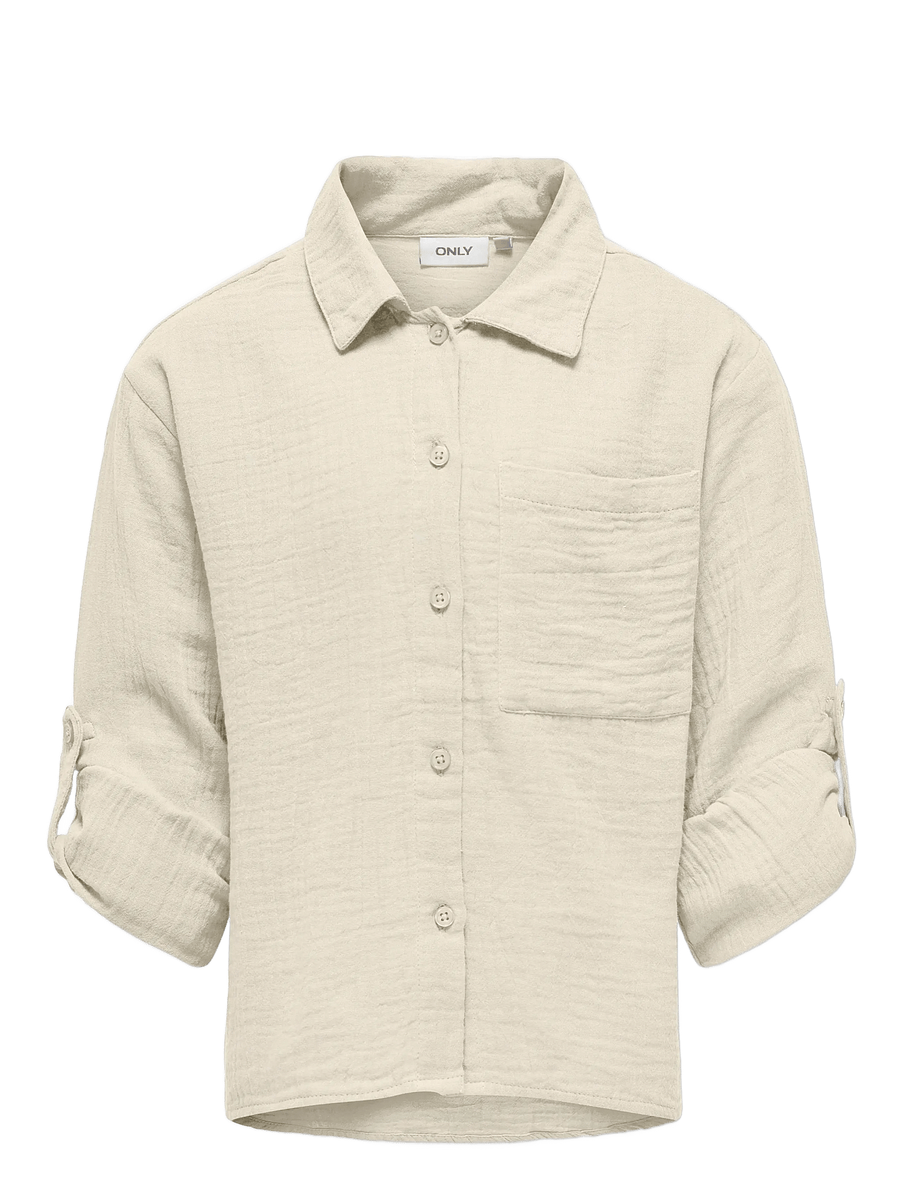 KIDS ONLY Kogthyra Life L/S Shirt Wvn | Beige | 158