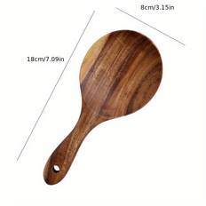 TEMU 1 Pc Acacia Wood Rice Spoon, Non Stick Spatula, Acacia Wood Spatula, Kitchen Supplies, , Small Kitchen Spoon, Seasoning Spoon Kitchen Accessories