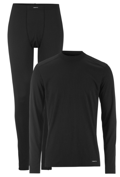 Craft Baselayer Sæt - Skiundertøj til mænd - Sort-Large.