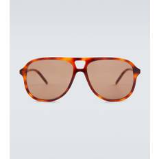 Gucci Aviator acetate sunglasses - brown - One Size