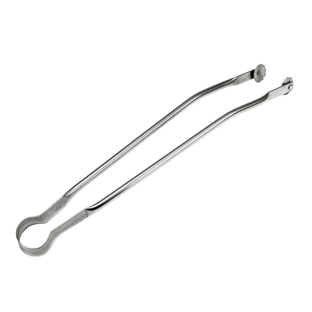 Grilltang med roterende hjul - rustfrit stål - 39 cm