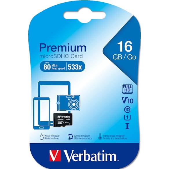 Micro SDHC Card 16GB Class 10 10st