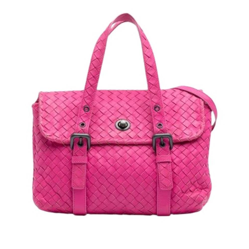 Bottega Veneta Vintage - Pre-owned Woven Satchel Vintage - Dam - ONE Size - Läder