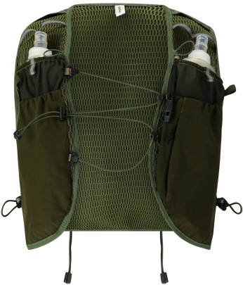 Endurance Genend løbevest m. flasker - Grøn-Medium