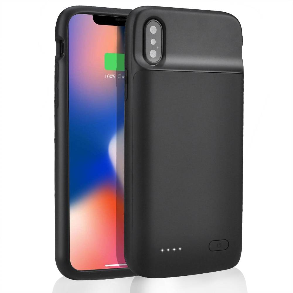 Power bank batteriladdning 5000 mah för iphone x xs max batteriladdare power bank 4100 mah för iphone x xs - Svart för 11 pro