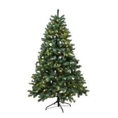 Nordic Winter Aske kunstigt juletræ med lys, 210 x 138 cm