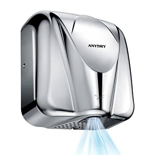 anydry 2812 handtork för kommersiell elektrisk sensor snygg design rostfritt stål finish snabb torkning 7–10 sekunder 1600 W