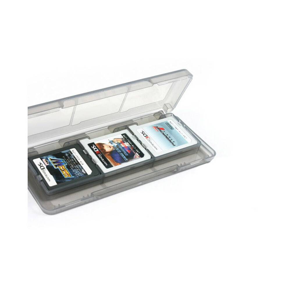 Clear 6 in 1 Game Card Storage Case Cartridge Box for 3DS XL LL NDS