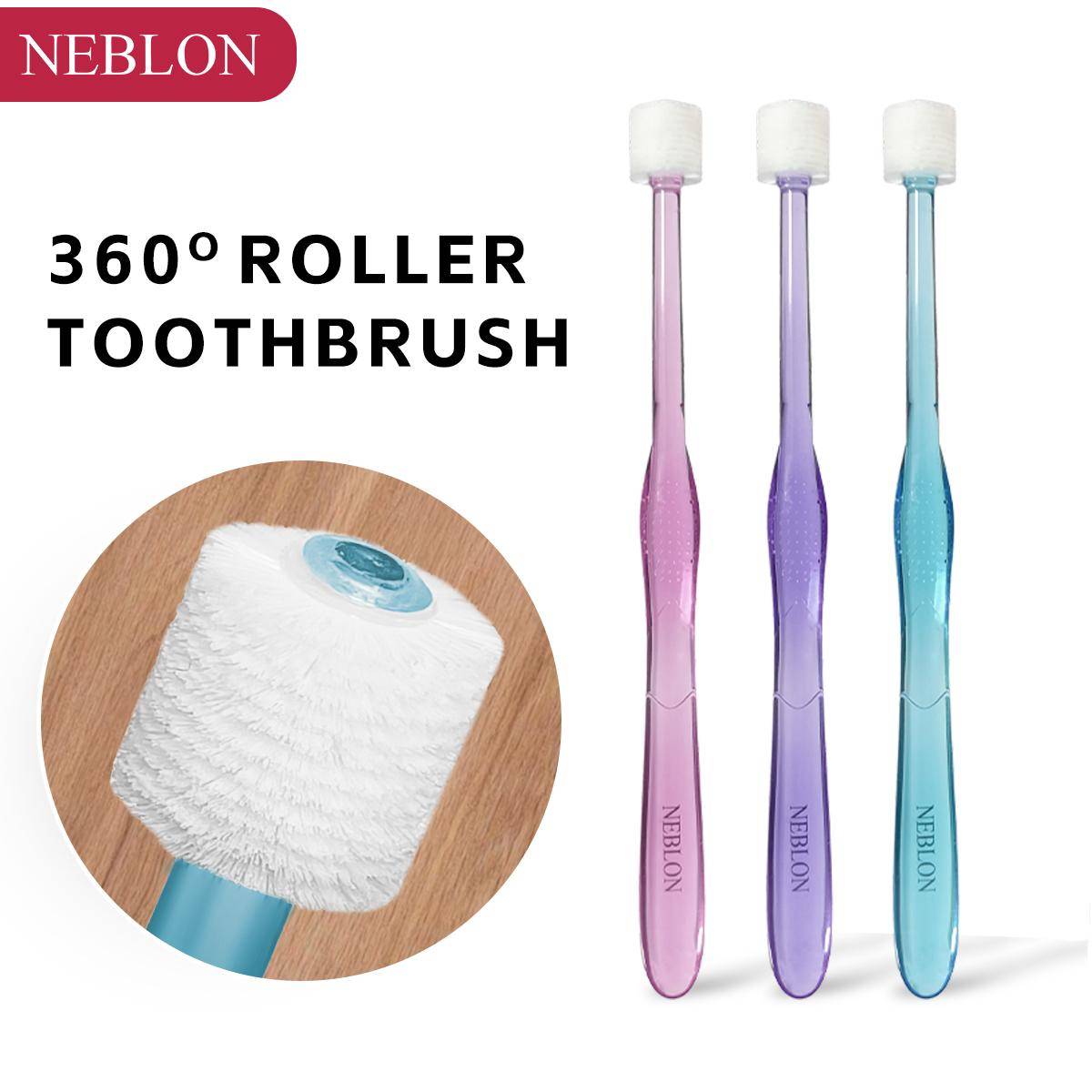 NEBLON 360 Roterande Tandborste har en ny borsthuvudsdesign som rengör alla sidor av dina tänder, skyddar ditt tandkött och håller din mun ren. babybl