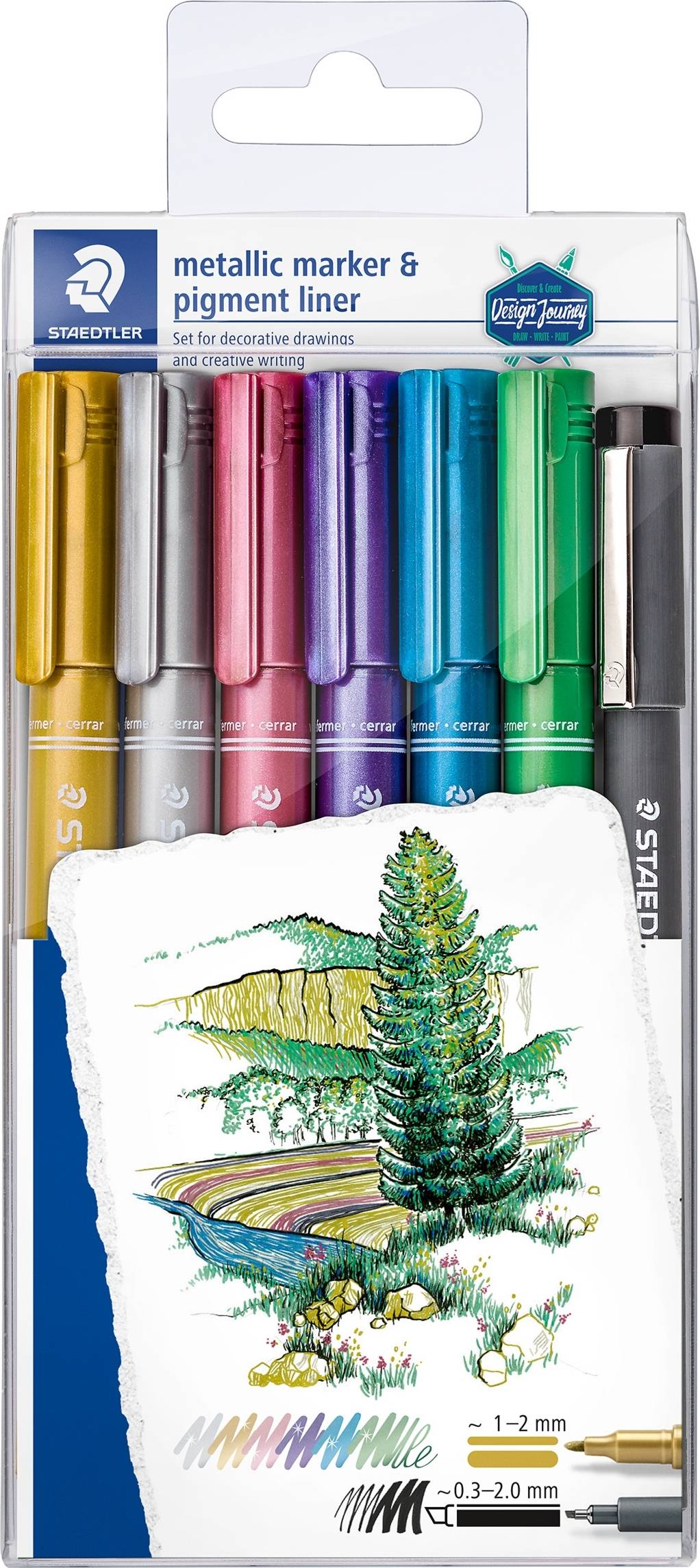 Staedtler DJ metallic marker & pigment liner | Set