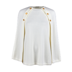 Mary Merino Wool Cape, White - L / White