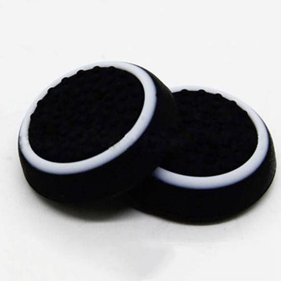 Mjuk Silikon Kontroll Thumb Stick Grepp Joystick Knapplock för PS3 PS4 black