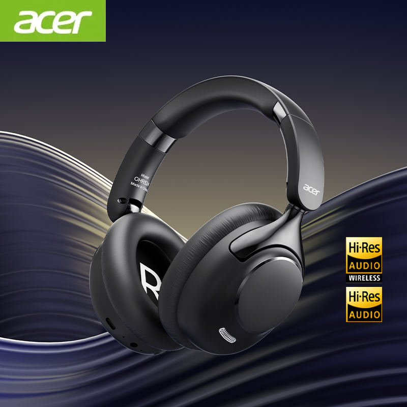 Acer ANC Wireless Bluetooth Headphones OHR524 360° Surround Sound Headsets Gamer Sports Earphones Noise Reduction with HD Mic