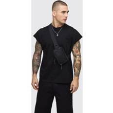 Mens Black MAN Cross Body Bag