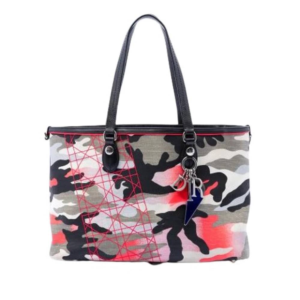 Dior Vintage Pre-owned Canvas Tote Bag - Vintage - Dame - Flerfarvet - ONE SIZE - Uld