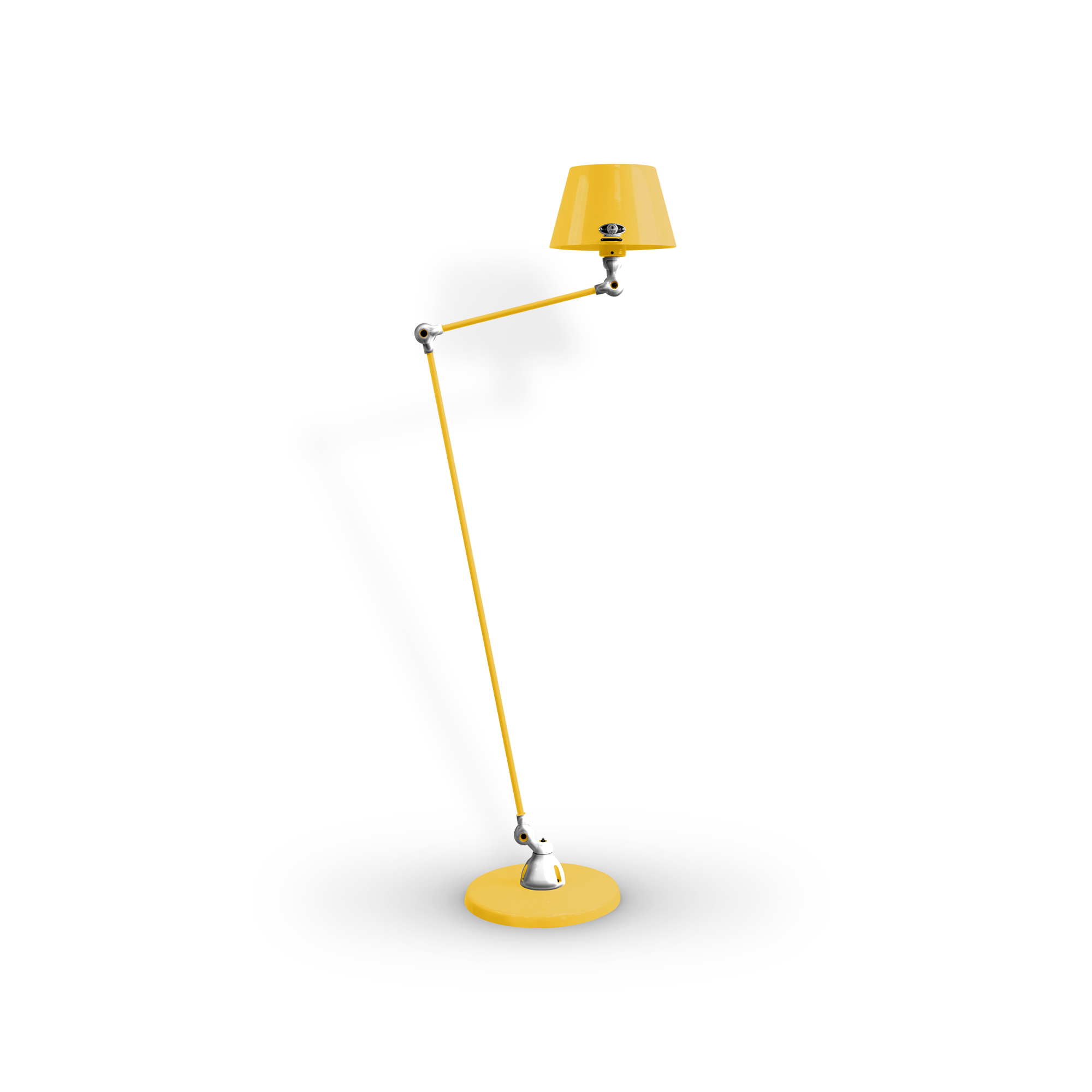 Aicler AID833 gulvlampe fra Jieldé - Mustard / Poleret/blank