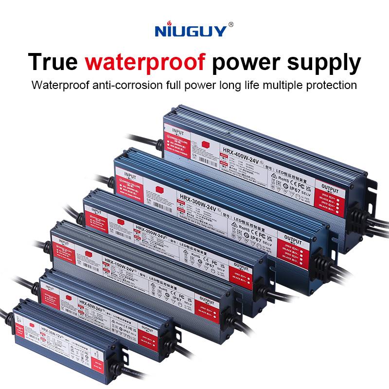 AC/DC Waterproof Lighting Power Supply IP67 12V 24V Outdoor LED Driver 600W 500W 400W 300W 200W 100W Transformer Power Supply