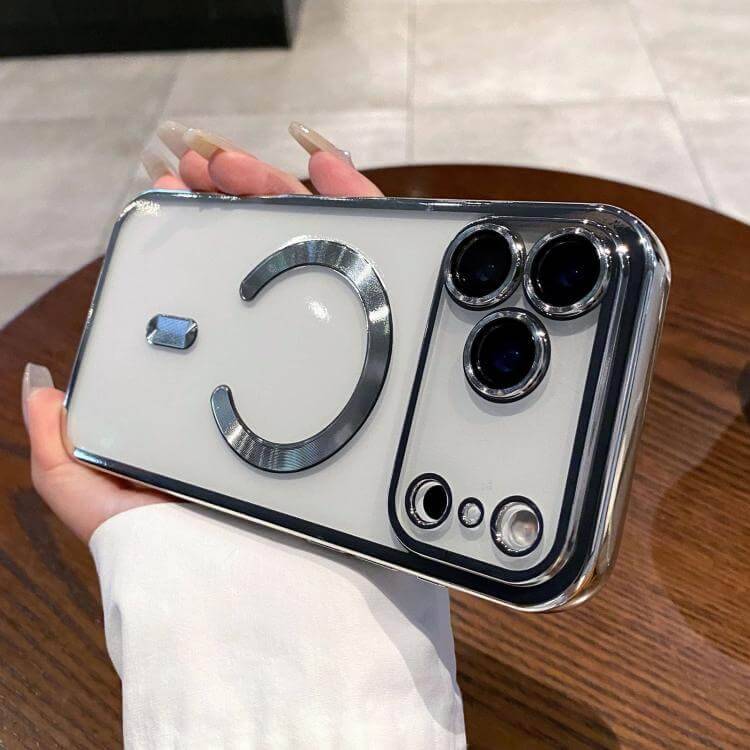 Electroplating MagSafe Phone Case for iPhone - For iPhone 17 Pro Max / Silver