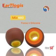 Eartlogis mix 460 ersättningsöronsnäckor för sony mdr xb55ap xb75ap ex650ap/ jaybird freedom 2, x4 x3 x2, bluebuds x , f2, f5 öronsnäckor - 3 par m
