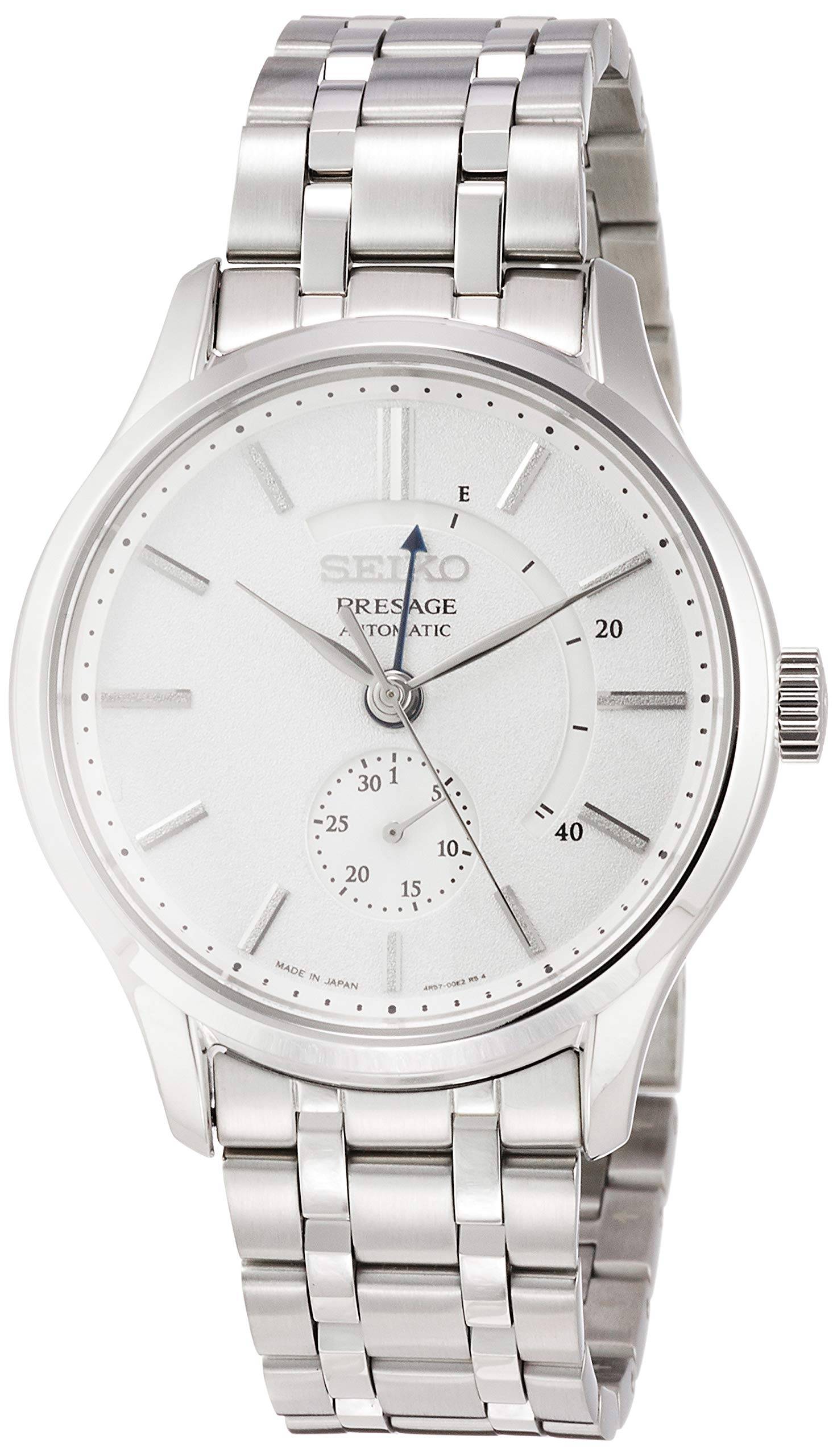 SEIKO PRESAGE Mechanical Watch White Dial Power Reserve SARY143 Men's Sapphire Crystal See-Through Back Japan white