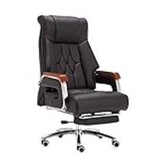 Skrivbord s Living Leather Boss Recliner Massage Executive Business Office Hemdator Dator