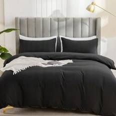 2/3pcs Duvet Cover Set, Bedding, Solid Color Bedding Set, Cozy Room Decoration, Soft And Anti-Pilling Bedding, Comfortable And Breathable Bed Set, Dus - Black - Multi-size