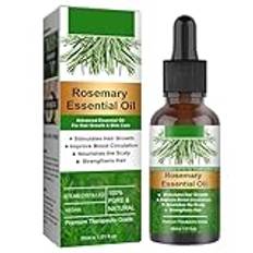 Plant Base Hårolja - 30ml Hårvård Rosmarin Hårolja | Håroljor | Multifunktionell Hårvård Eterisk Olja | Ej Fet Naturlig Växthårväxtolja För Män, Kvinnor Och Barn | Hårvårdsdoftande Oljor