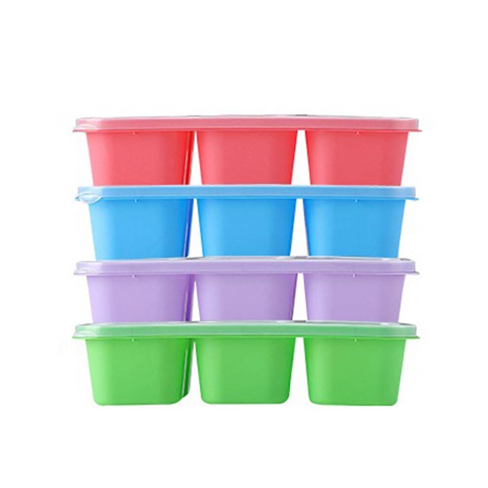 Bento Box Adult Lunch Box 4Pcs,5-Compartment Meal Prep Container for Kids, Reusable Food Storage with Transparent Lid B