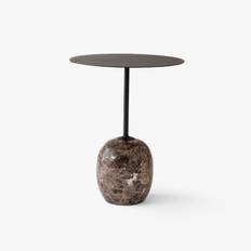 &Tradition Lato LN8 Soff- & Sidobord Warm Black & Emperador Marble