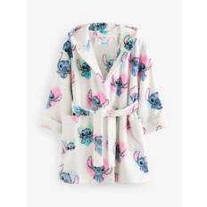Next White/ Pink/ Blue Lilo & Stitch Dressing Gown (3-16yrs) - 7 - 8 Years (122 - 128cm)