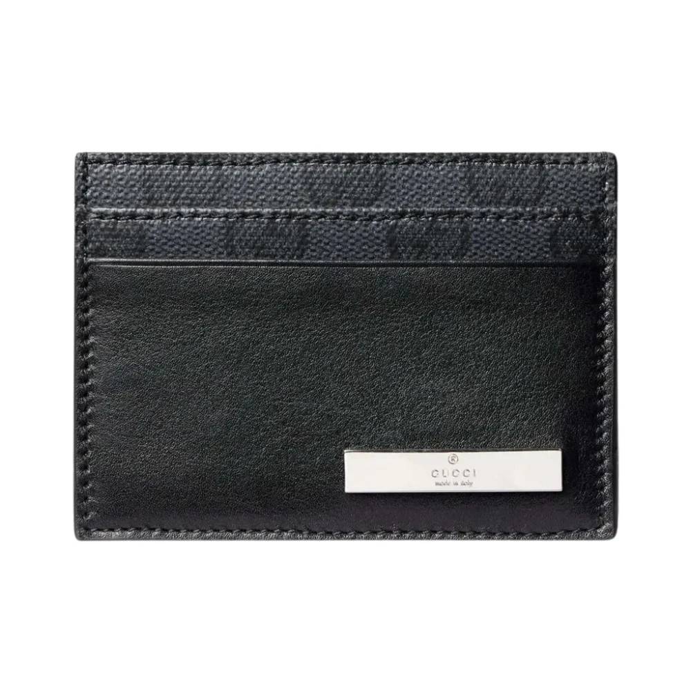Gucci Kortholder med metal-tag - Accessories - Herre - Sort - ONE SIZE - Læder