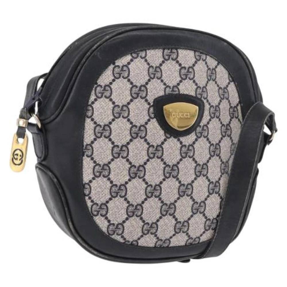 Gucci Vintage - Pre-owned Vintage GG Canvas Axelremsväska Vintage - Dam - ONE Size - Läder