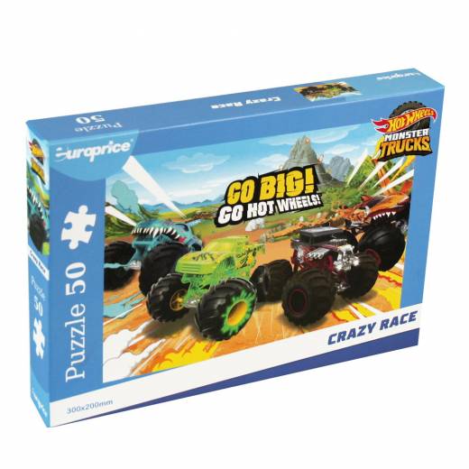Puslespil: Monster Trucks Crazy Race 50 Brikker