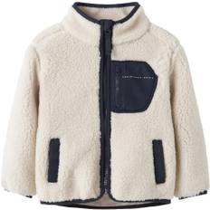 Name It Nmnmattia Sherpa Jacket PB Stl. 110 fepojkar - Fleece Från Magasin - Moonbeam/chest Pocket Dark Sapphire (110)