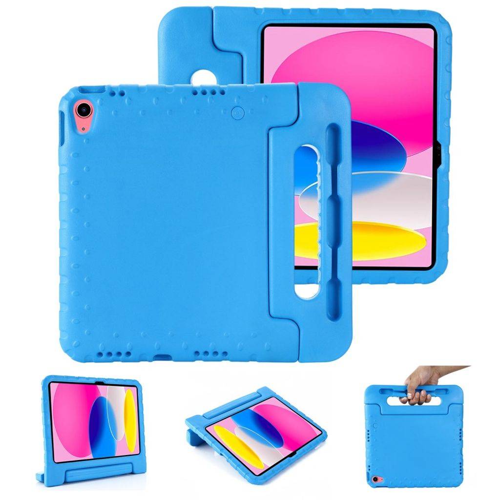 iPad A16 11" 2025 / 10. generation 10,9" 2022 EVA-cover med håndtag og stativ - blå