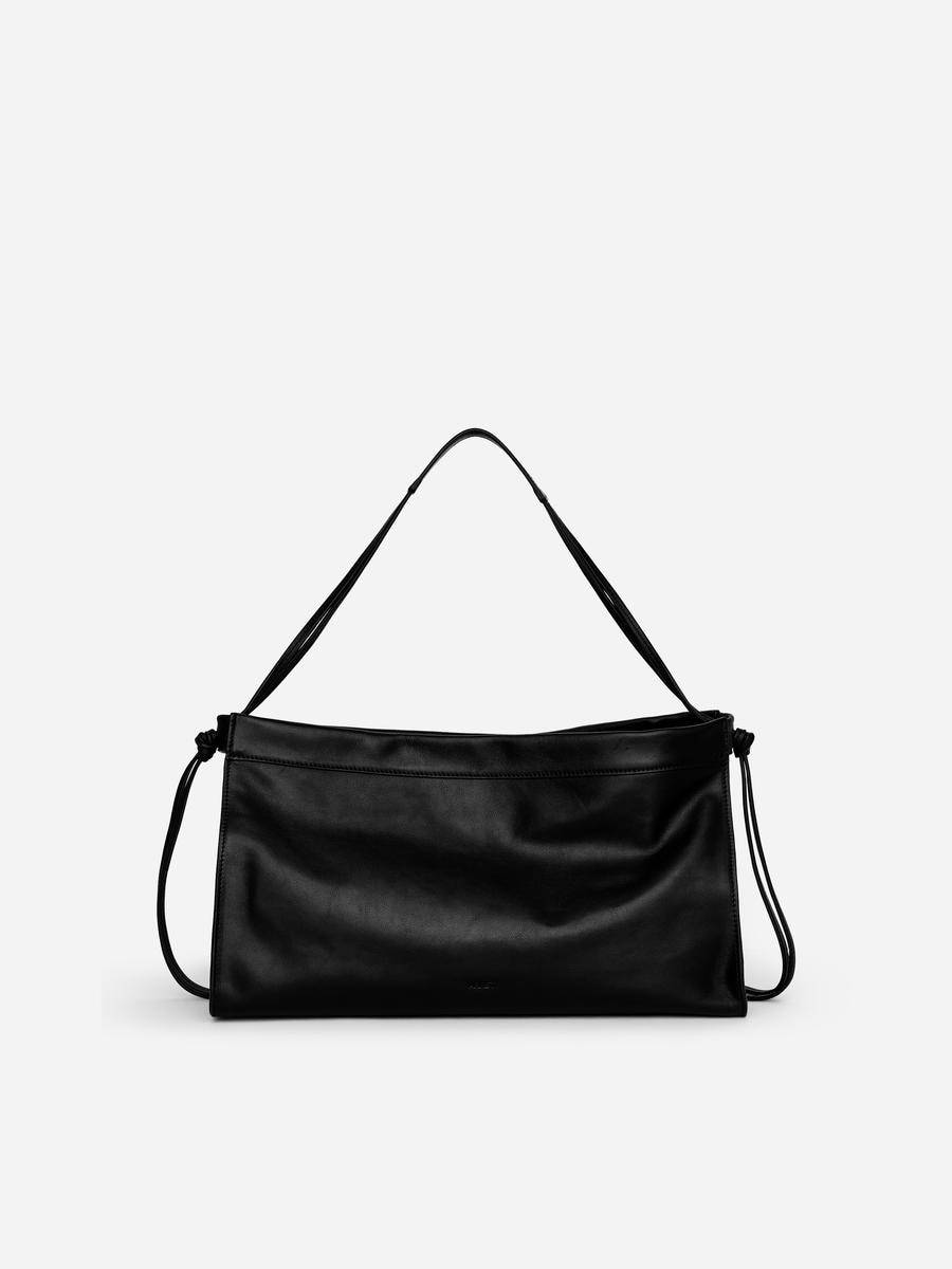 ARKET Leather Shoulder Bag -Black, ONESIZE