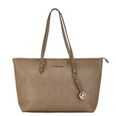 Michael Kors Pre-owned, Pre-owned, Dame, Brun, ONE SIZE, Tyl, Pre-owned canvas håndtasker