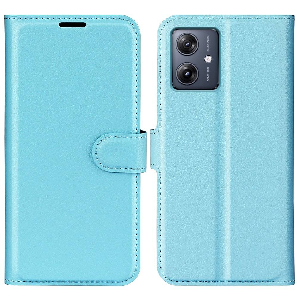 Motorola G54 5G - Läderfodral / Plånboksfodral - Blå